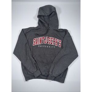 Champion Saint Josephs University Hoodie Men's Size large Embroidered Grey